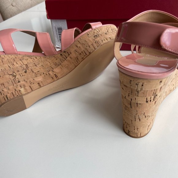 Salvatore Ferragamo Women Persy Wedges Sandal 9.5C - Picture 6 of 6